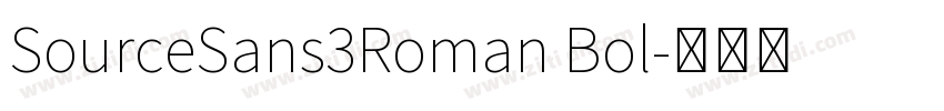 SourceSans3Roman Bol字体转换